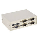 Printer DB9 Serial RS232 Switch Box Manual 4Port Data Sharing Switcher Hub