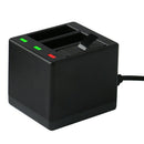 Rapid 3-Channel Battery Charger with USB Cable for Hero 5 Hero 6 Black Hero