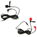 Lavalier Lapel Clip-on Microphone for Smartphones PC Audio Recording Red