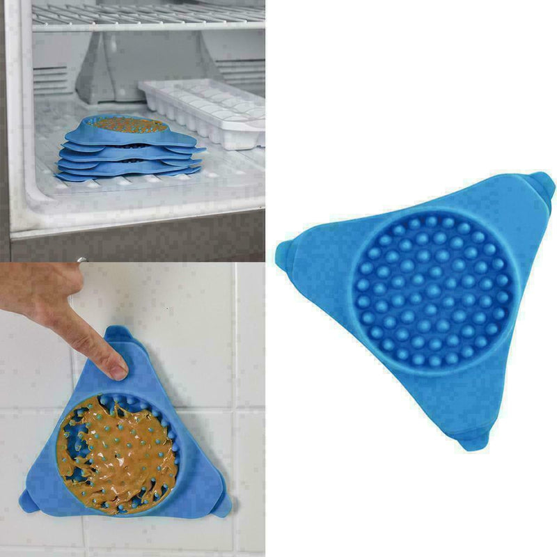 Silicone Pet Treater For Dogs Wall Feeder Slow Food Mounted Sucker Best Lic D4C0