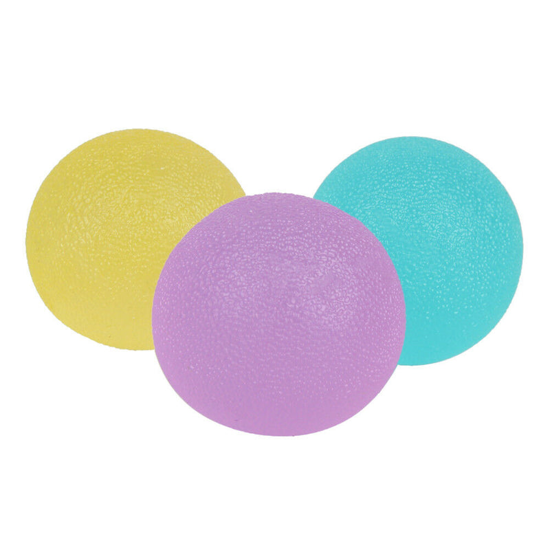 3pcs Finger Exercise Hand Grip Gel Ball Soft Therapy Stress Relief Squeeze Egg