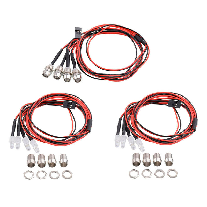 RC 12 Led Headlights Kit Roof Light for 1/5 1/8 1/10 1/12 1/16 RC Vehicle