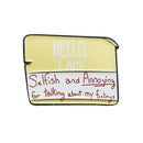Clothing Bags Women Men Lapel Pin Cartoon Message Board Drip Brooch (3) A