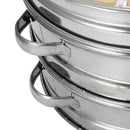 2 Tier 20Cm Bamboo Steamer Basket With Cover Cookware Kitchen For Dumpling  A8V1