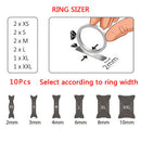 10Pcs Ring Size Adjuster Set Ring Adjuster Pad Reducer Resizing Jewelry Tools BX