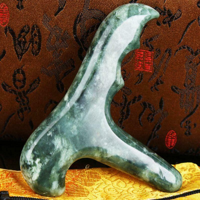 Natural Jade Stone Trigger Point Handheld Foot Massager Therapy Pain Relief Tool