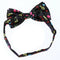 Stylish Black Bottom with Colorful Musical Note Design Bow Tie For Men