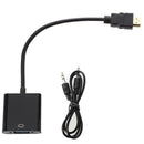 Adapter Mini HDMI Male to Female Audio Cable 1080p VGA Color Black