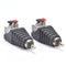 2x Speaker Wire A/V Cable to Audio Male RCA Connector Adapter Jack Press Plug M&