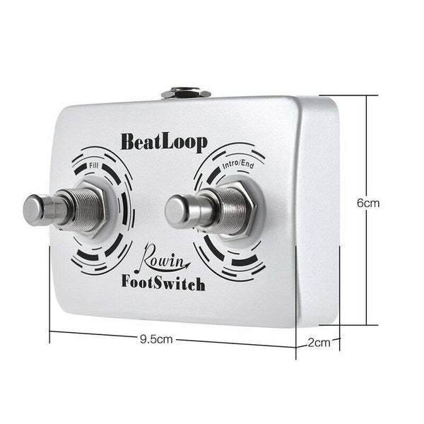 Rowin Dual Footswitch Foot Switch Pedal for Rowin BEAT LOOP Recording Effec
