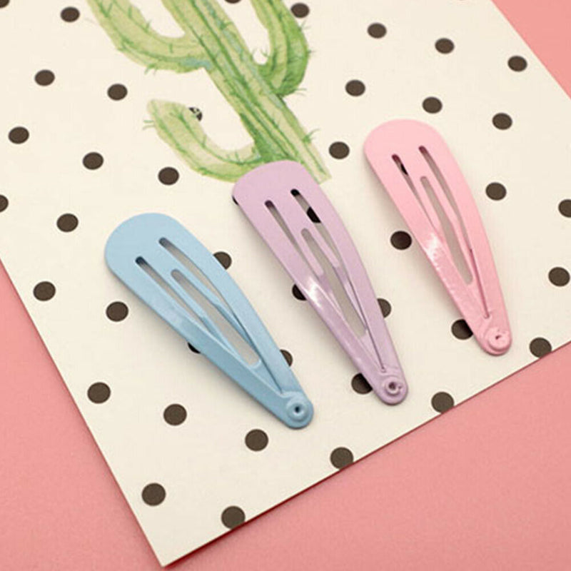 Girls Mini Metal Princess Side Hair Clip Candy Color
