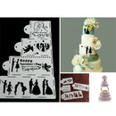 4X/Set Lovers heart wedding cake Mould Spray Cake Templates Stencil Mold ToolR3C