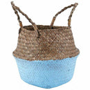 Rattan Basket Straw Basket Garden Foldable Flower Pot Hanging Wicker