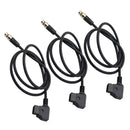 For TV Logic Monitor 4pin Mini XLR to D-tap Coiled Spring Power Cable 3 Pack