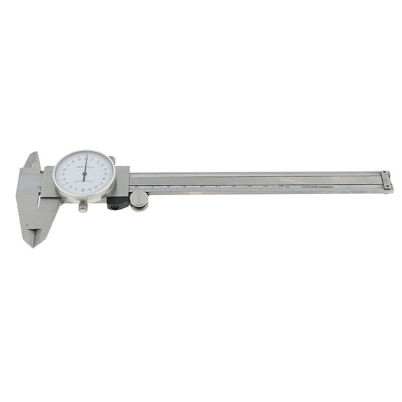 Stainless 0-150mm/0-6'' Dial Caliper, Vernier Caliper 4 Way Gauge Micrometer