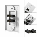 Hot New 4.7x3.1x0.6 inch 2-Port HDMI Wall Face Panel Cover Coupler Outlet