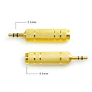 6.5 mm Socket Female to 3.5 mm Plug Male Stereo Audio Adapter Jack MicrophoSEAU