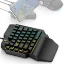 K15 One-handed Membrane Keyboard 39 Keys Backlit one-Hand Gaming Keypad New J8D6