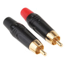 2x RCA Male Jack Socket Straight Adapter Speaker