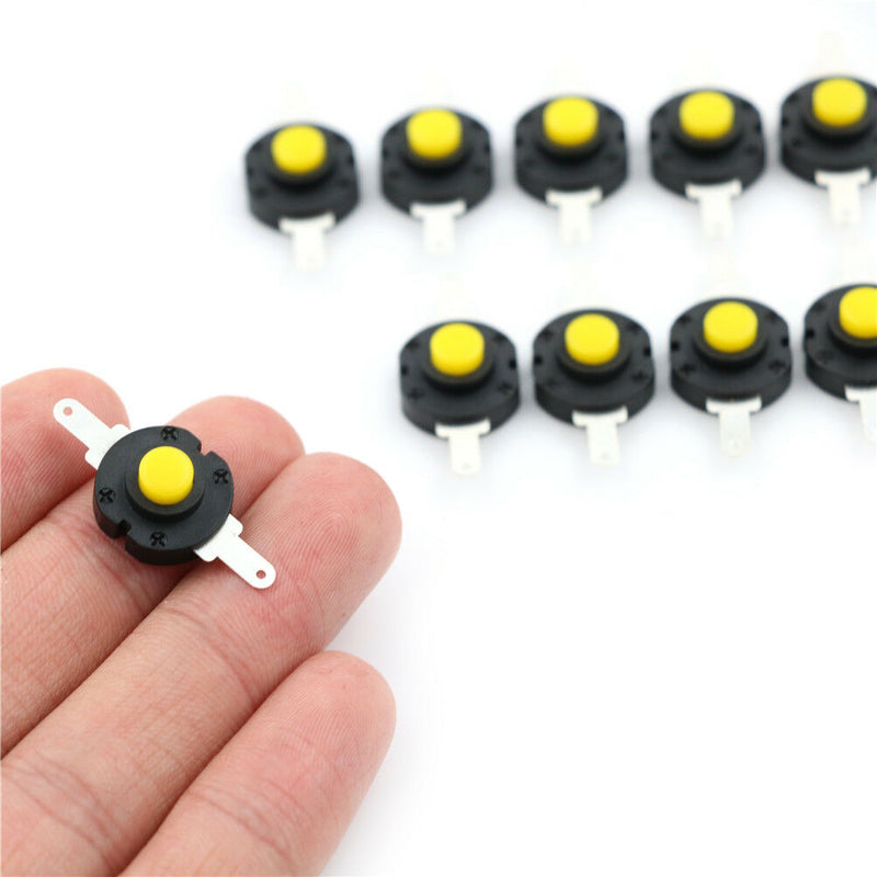 10pcs Flashlight Switches DC 12V 0.5A Self-locking Micro Push Button Switch A Ew