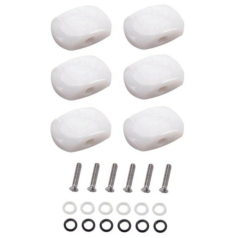 6Pcs Acrylic Guitar Tuning Pegs Buttons Machine Heads Knobs With Screws Kit