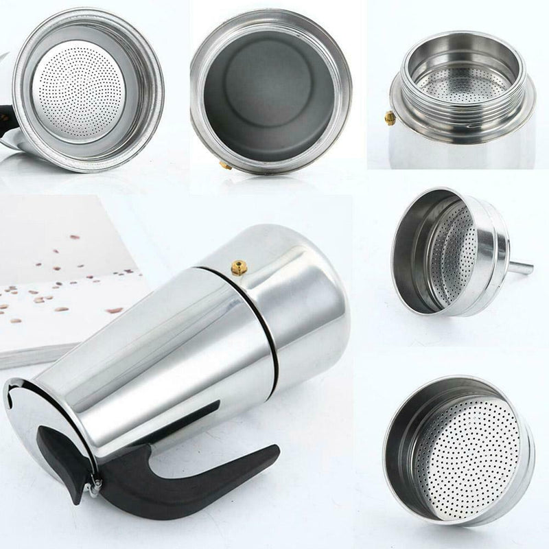 Stainless Steel Filter Mocha Coffee Pot Moka Italian Coffee Maker (300ml)