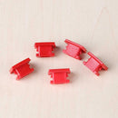 5pcs Car Interior Dash Trim Inserts Red Grommets Clips for BMW E46 E65 E66