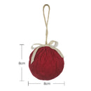 Christmas Knit Ball Pendant Tree Hanging Ornament Home Decoration (Red)