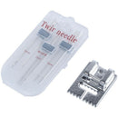 3 Pcs Sewing Machine Double Needle (Size 2.0/90 3.0/90 4.0/90) & 9 Groove P E3O6