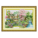 Stamped Cross Stitch Kit 11CT Aida Cloth Spring Landscape Pattern 85 x 58cm