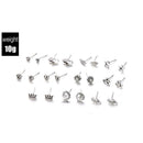 11 Pairs Simple Flower Leaf Earrings Women Ear Studs Pendent Jewelry Gift