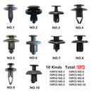 100Pcs Trunk Screw Rivets Set Car Bumper Fender For Auto Plastic Fastener Clips