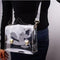 Girls PVC Transparent Clear Clutch Bag Chain Tote Jelly Bag Shoulder Handbag