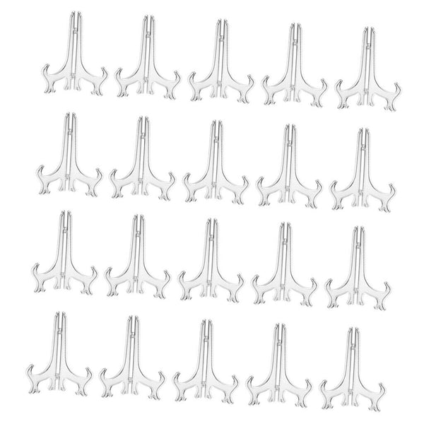 80xClear Plastic Easels Or Decorative Stand/Plate  Display Pictures 3"