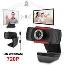 T2 HD 720P Web Camera with Built-in Mic + Mini Tripod USB Webcam for PC