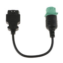 9 Pin Male To OBDII 16 Pin Adapter Connector Cable for Heavy Truck