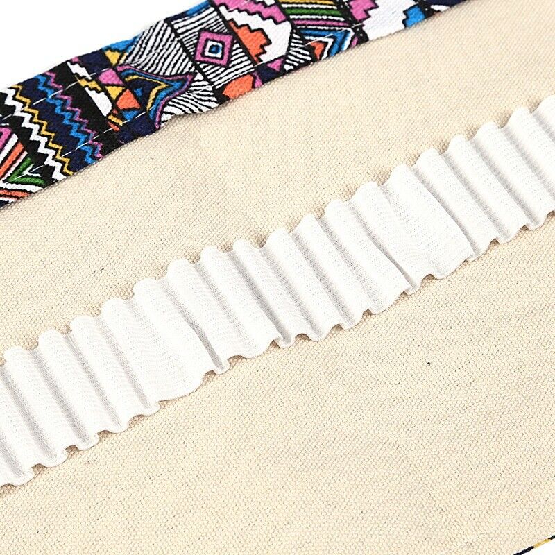 School Canvas Roll Pouch Pen Storage pecncil box 48 Holes National style V9Q6