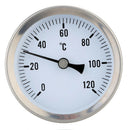 63mm 1/8"BSPT Bi-metal Thermometer Clip-on Temperature Gauge Dial with Spri