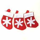 10x14cm Snowflake Christmas Stockings Socks Cutlery Holders or Tree Decorations