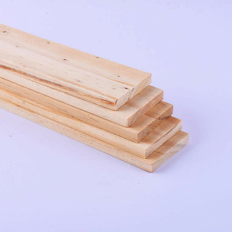 5pcs Natural Wooden Craft Sticks Pine Wood Strips  9.84 x 1.97 x 0.32inches