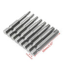 8 Pcs 1/4" 50mm T8-T40 Magnetic Torx Electric Screwdriver Bits Kit Set