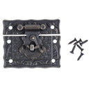 Wood Case Chest Box Rectangle Clasp Closure Hasp Latches Bronze Tone