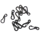 10pcs Alloy Hanging Buckle Carabiner Clip Snap Spring Hook Keychain Black