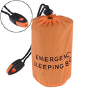 Reusable Emergency Sleeping Bag Waterproof Survival Camping Travel Bag WhistlME