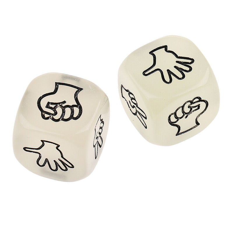 2Pcs Rock Paper Scissors Dice Game Great Drinking Game Dice Set for RPG MTG