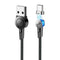 8 Pin Micro-USB Type-C Cable 2.4A Rotatable Magnetic Braided Fast Charging Wire