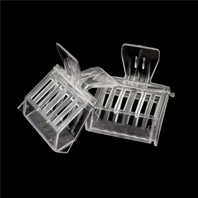 2Pcs Bee Tools Queen Cage Colorless Plastic Clip Bee Clip Beekeeping Equipmen FT