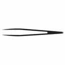 115mm Long Flat Tip Black Plastic Anti-static Tweezers 3 Pcs L9L5