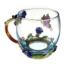 Beauty And Novelty Enamel Coffee Cup Mug Flower Tea Glass Cups For Hot And  D9C4