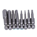 8pcs 50mm 1/4 Inch Steel Hex Shank Magnetic Hex Head Screwdriver Bits Tool